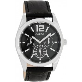 OOZOO Timepieces 42mm Black Leather Strap C7623